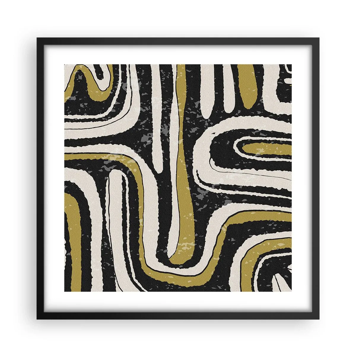 Poszter fehér keretben - Kompozíció: traktusok és sikátorok - 50x50 cm