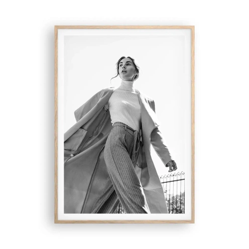 Poszter világos tölgy keretben - Velem jössz? - 70x100 cm