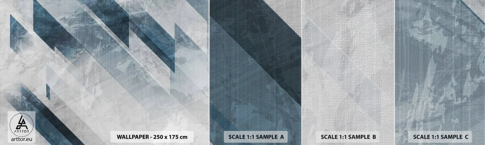 Fotótapéta Minta Premium Canvas - Térkompozíció - szürke mozgás - Absztrakció, Darab, Modern minta - 100x30 cm