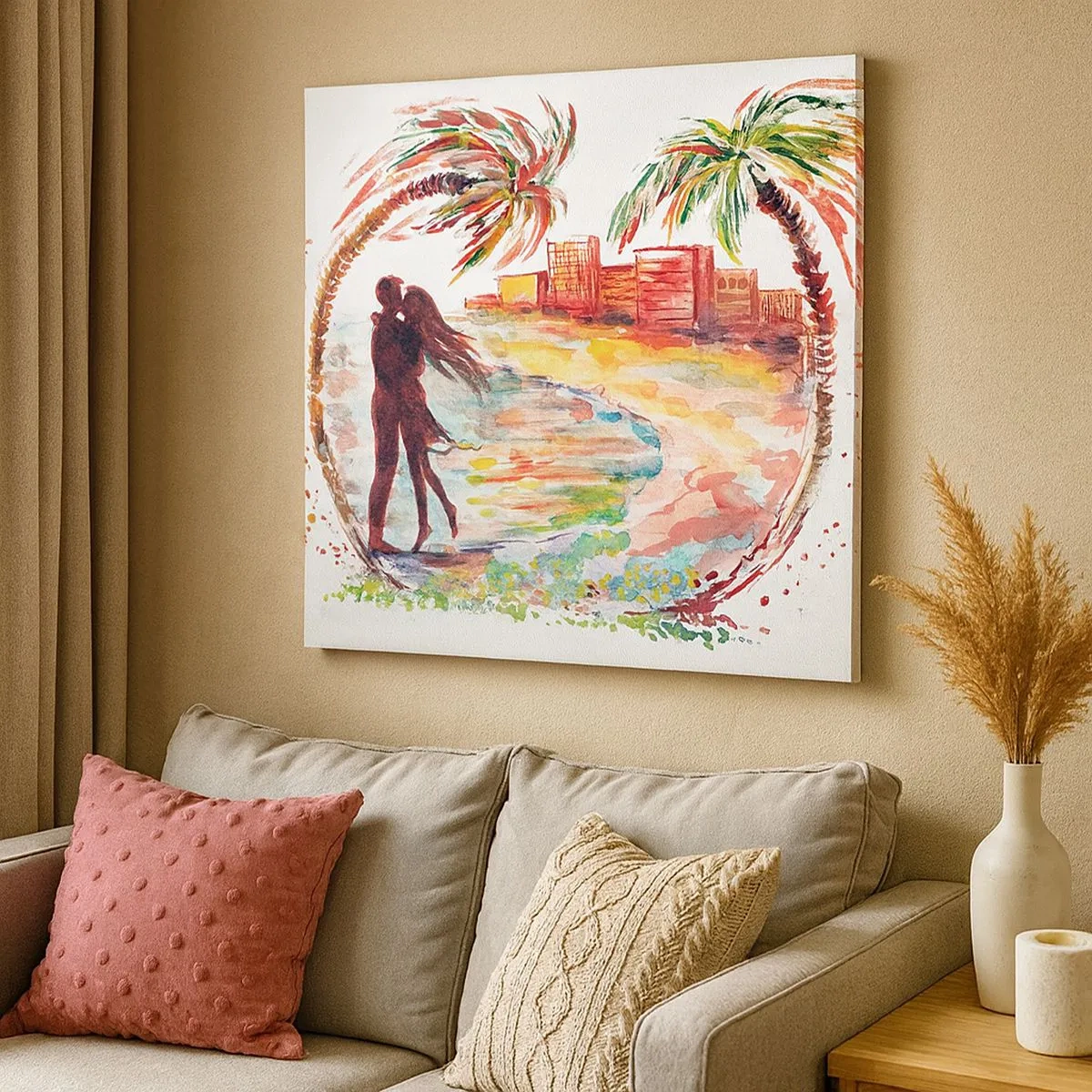 Vászonkép - Romantikus nyaralás - 30x30 cm