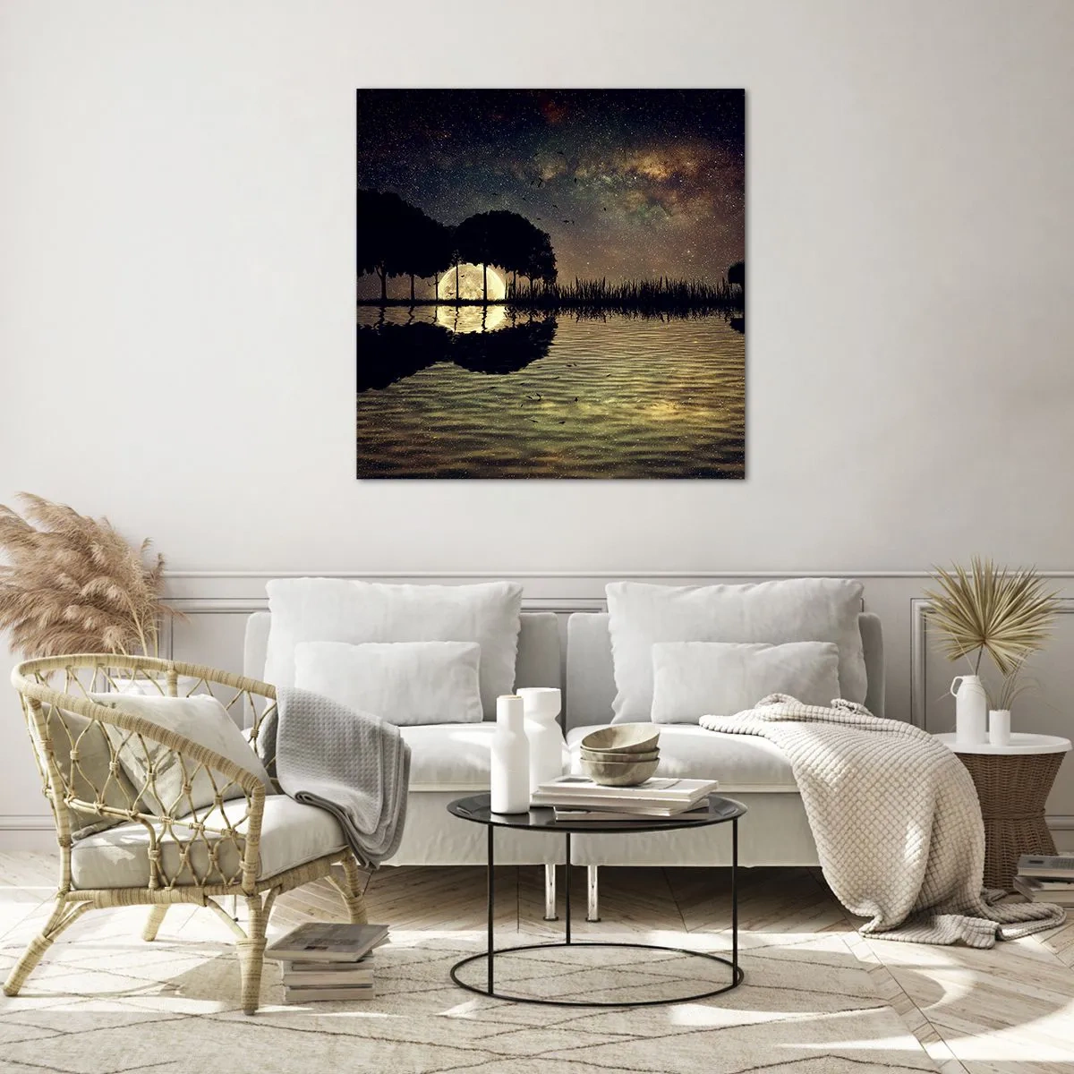 Üveg kép - Éjszaka a világ végén - 50x50 cm
