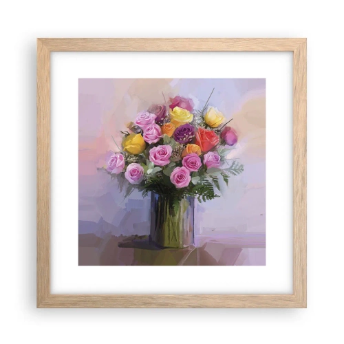 Poszter világos tölgy keretben - Megtartott szépség - 30x30 cm