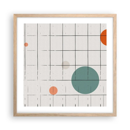 Poszter világos tölgy keretben - Csapdába esve. Mi vagy ők? - 50x50 cm