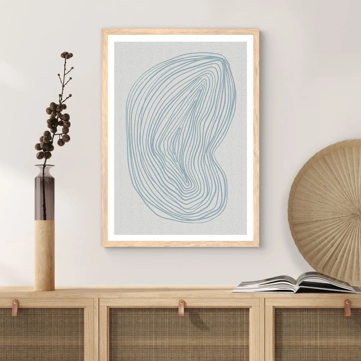 Poszter világos tölgy keretben - Egy csepp mosolya - 61x91 cm