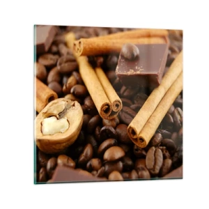 Üveg kép - Aromák koncertje - 70x70 cm