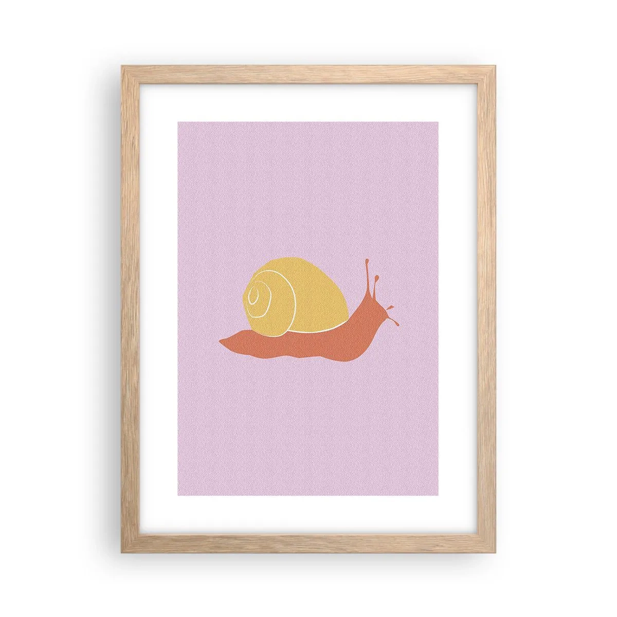 Poszter világos tölgy keretben - Nem kell sietni - 30x40 cm