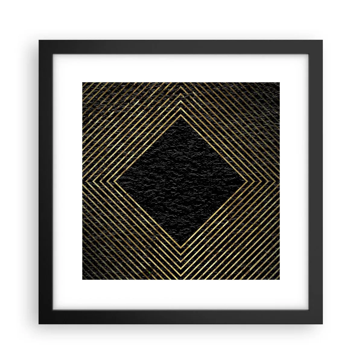 Poszter fehér keretben - Geometria glamour stílusban - 30x30 cm