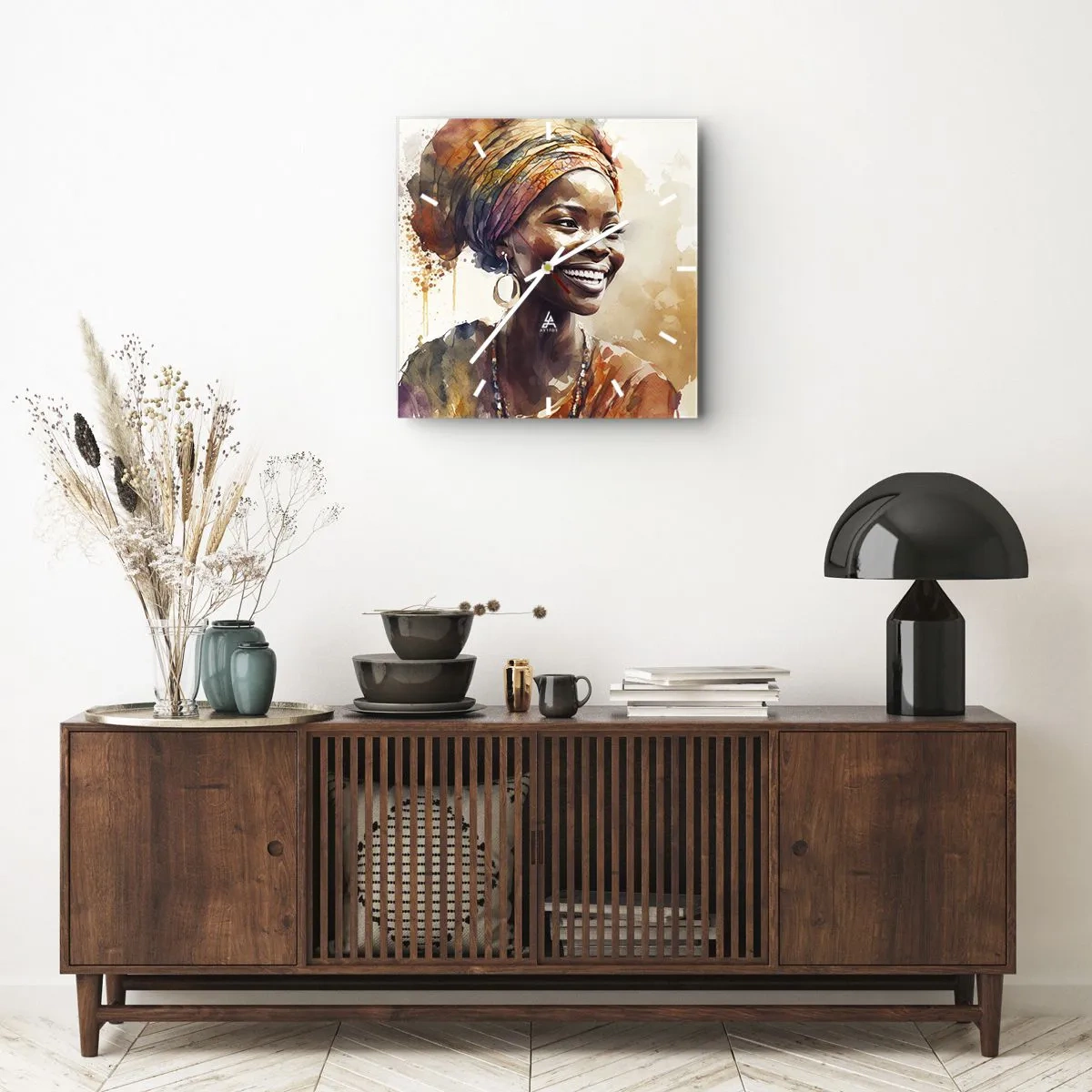 Falióra, Óra - Afrikai királynő - 40x40 cm