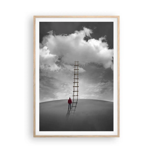 Poszter világos tölgy keretben - Minden lehetséges - 70x100 cm