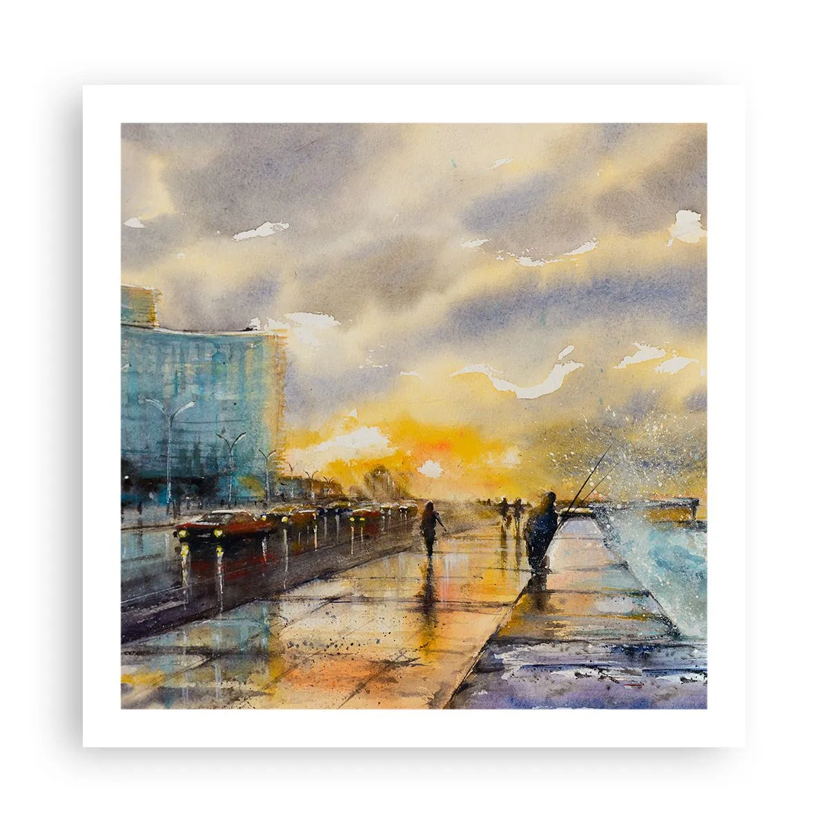 Poszter - Élet a parton - 60x60 cm