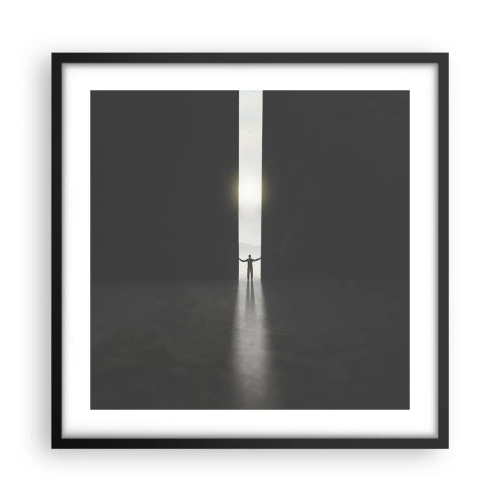 Poszter fehér keretben - Egy lépés a fényes jövő felé - 50x50 cm