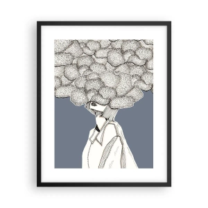 Poszter fehér keretben - Fejjel a fellegekben - 40x50 cm