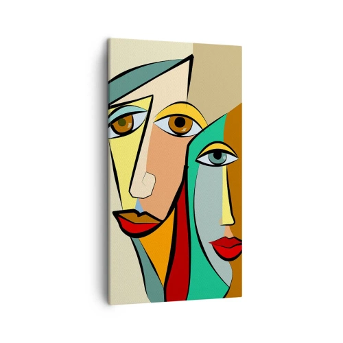 Vászonkép - Kubista pár - 45x80 cm