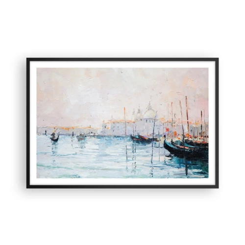 Poszter fehér keretben - A víz mögött, a köd mögött - 91x61 cm