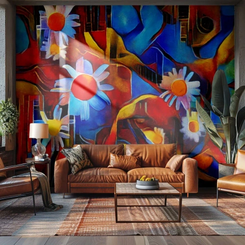 Fotótapéta Premium Canvas - Az élet színei - Absztrakció, Kubizmus, Darab - 450x315 cm