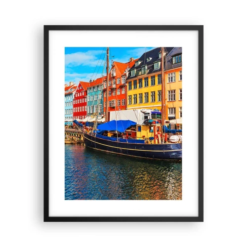 Poszter fehér keretben - Örömteli rakpart - 40x50 cm