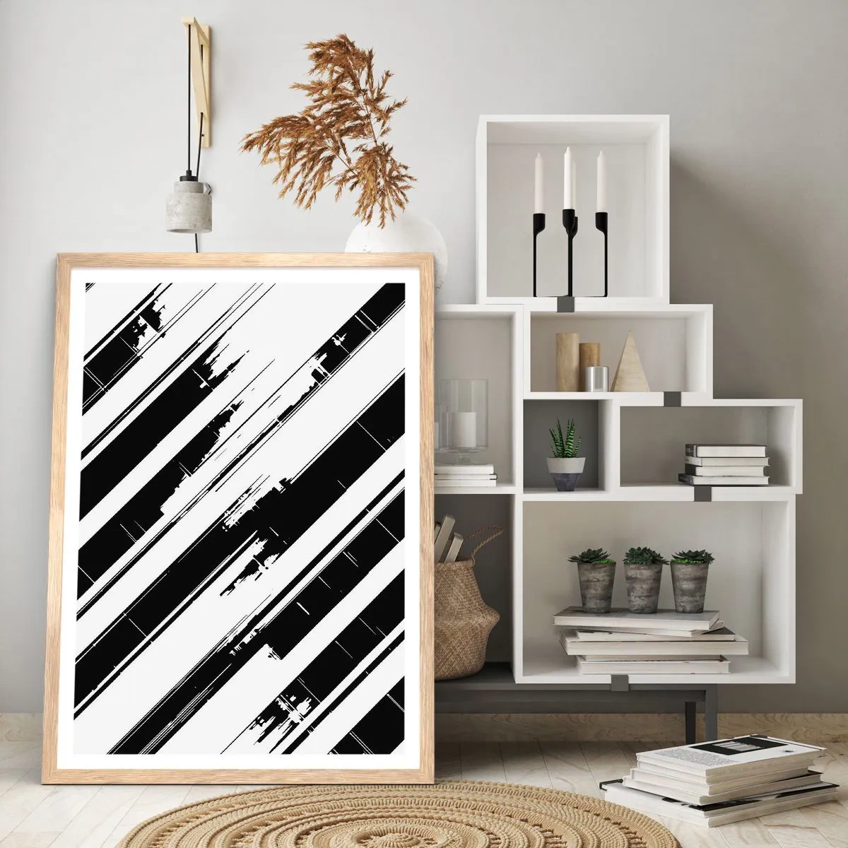 Poszter világos tölgy keretben - Intenzív és dinamikus kompozíció - 50x70 cm