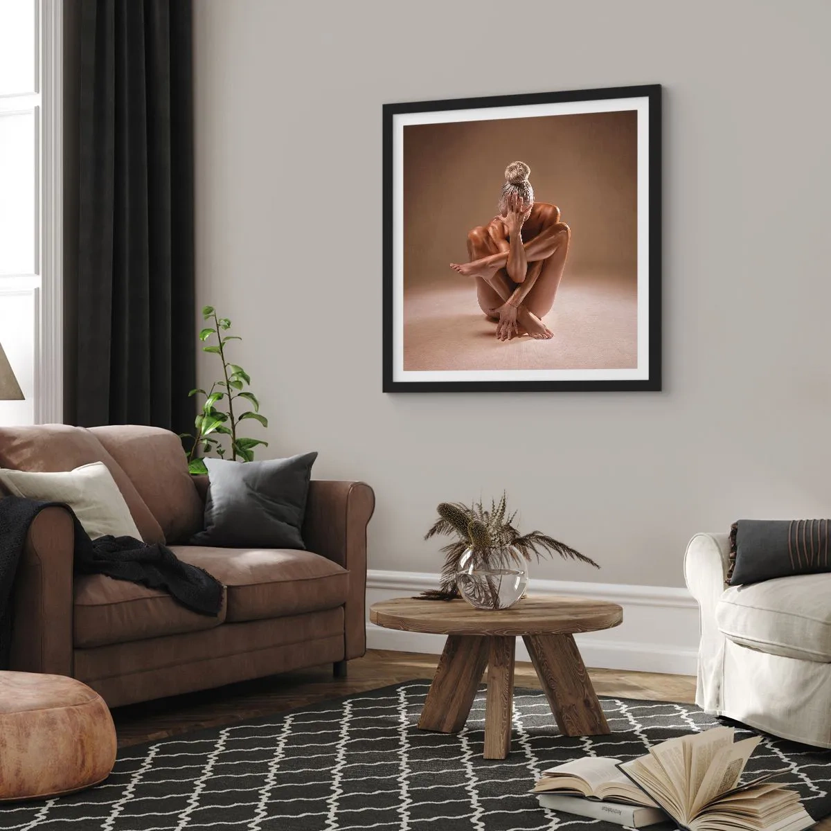 Poszter fehér keretben - A test és a lélek egysége - 40x40 cm