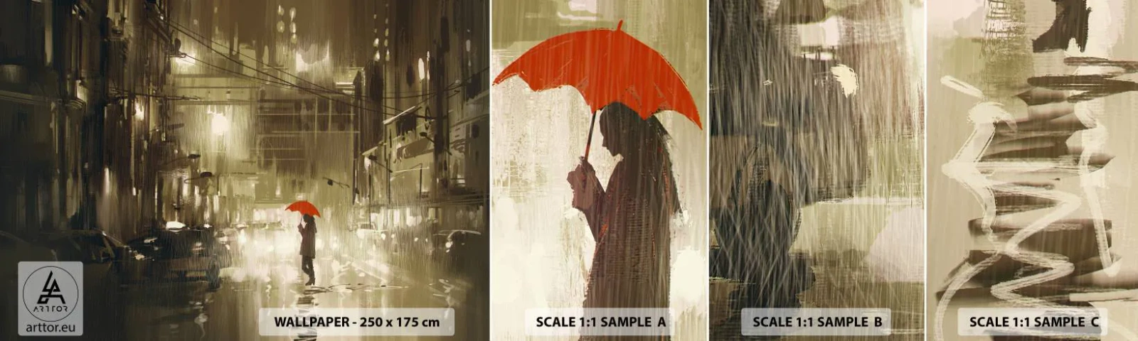 Fotótapéta Minta Öntapadós Deluxe Sticker - Egyedül, de nem magányosan - Város, Nő, Építészet - 100x30 cm