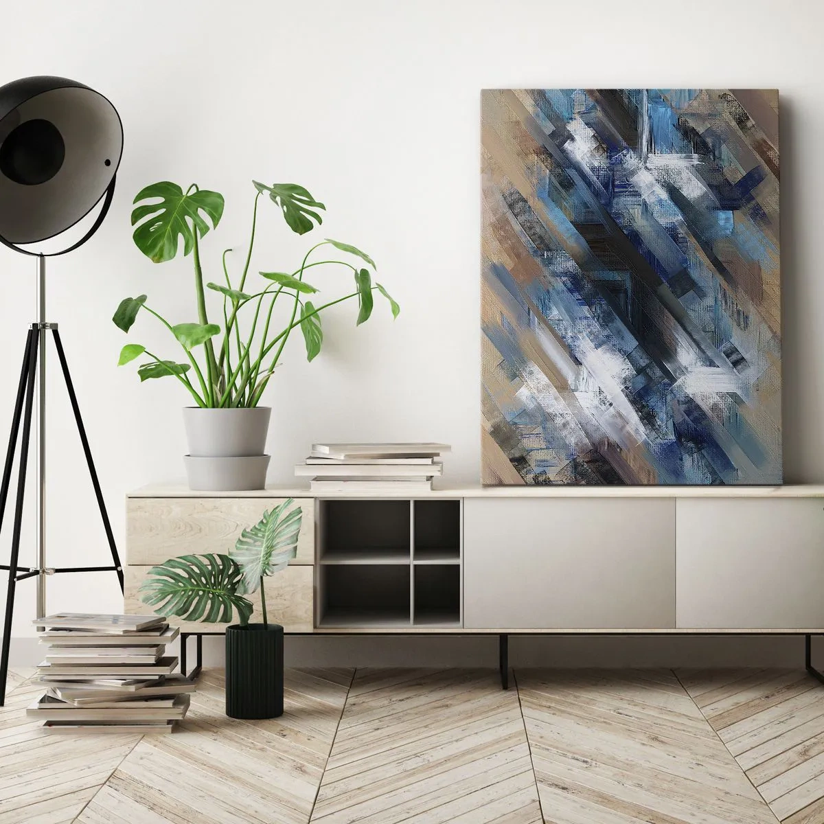 Vászonkép - Kék ferdén - 50x70 cm
