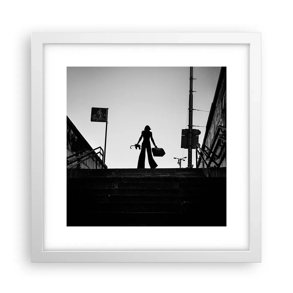 Poszter fekete keretben - Városi vándorlás - 30x30 cm