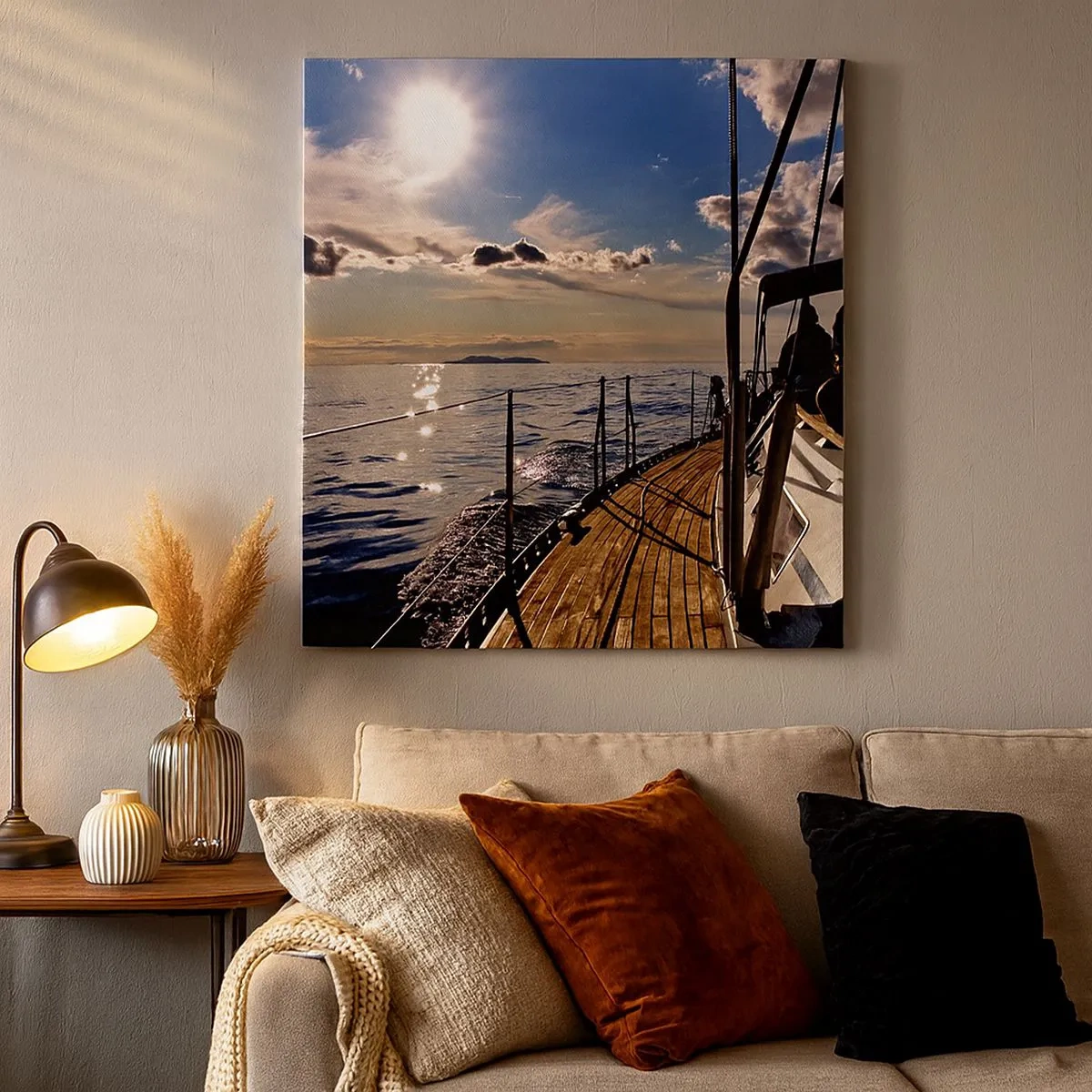 Vászonkép - Vitorlázás a nap felé - 30x30 cm