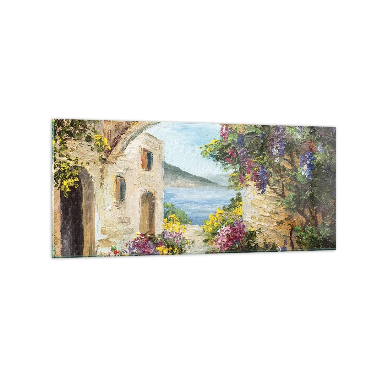 Üveg kép - Egy tengerparti vidék varázsa - 120x50 cm