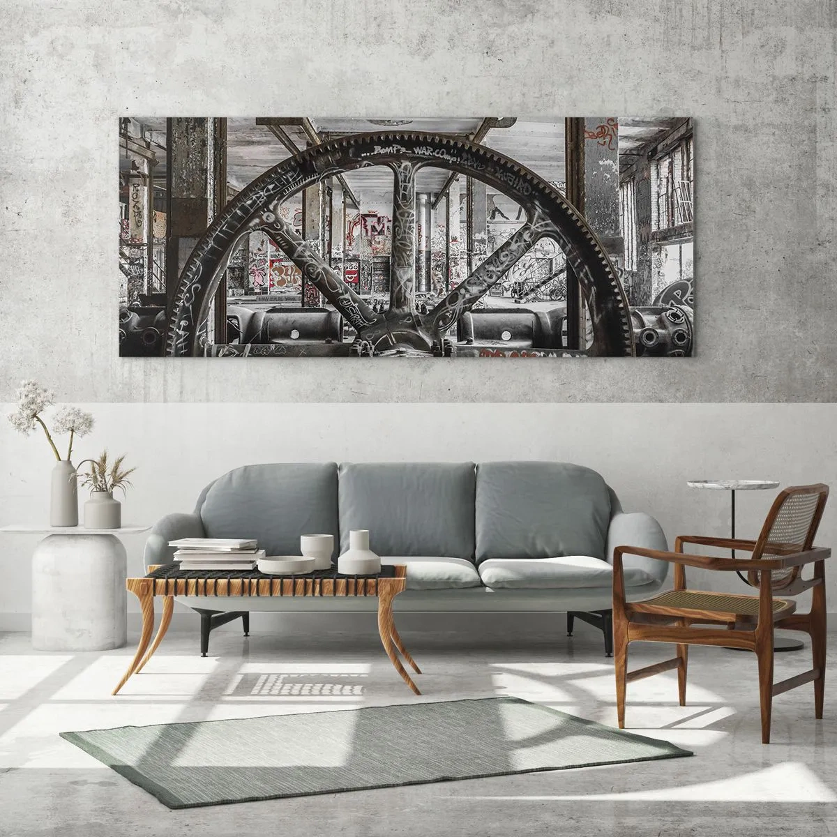 Üveg kép - A gyár titkos élete - 120x50 cm
