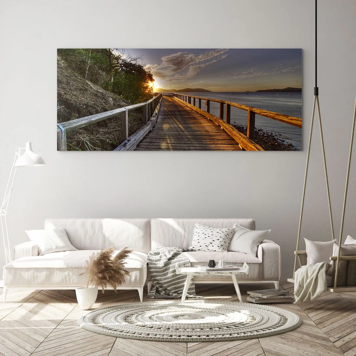 Üveg kép - Menj, menj a nap felé - 100x40 cm