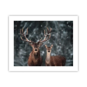 Poszter - Az erdő ura a feleségével - 50x40 cm