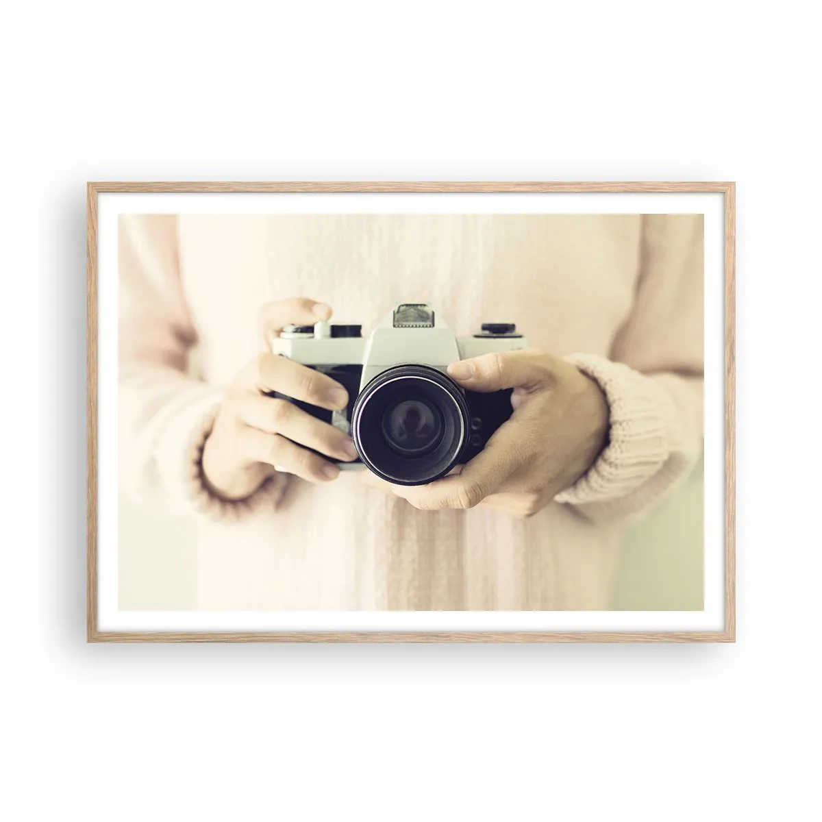 Poszter világos tölgy keretben - Többet látni... - 100x70 cm