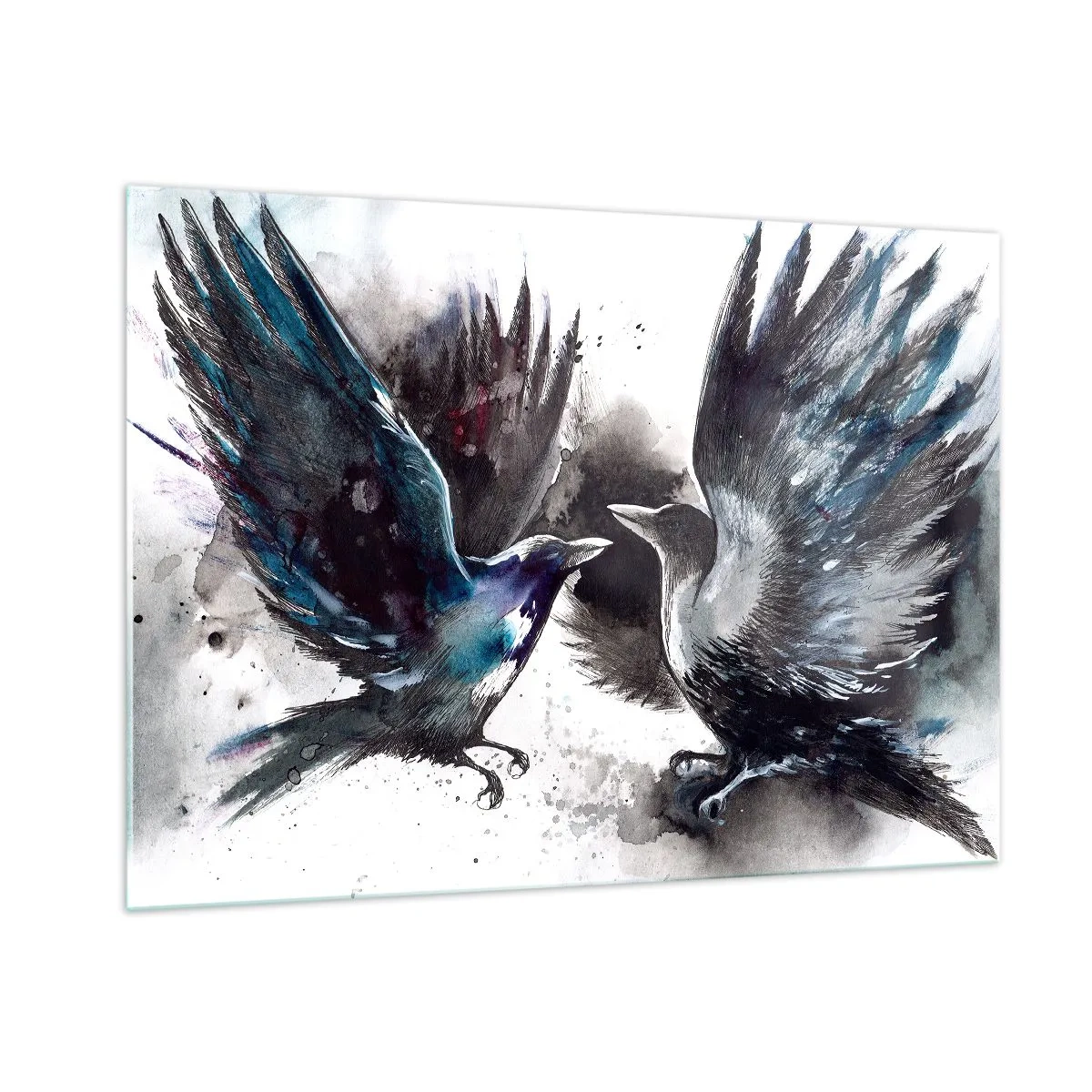 Üveg kép - Varjú a varjúnak… - 100x70 cm