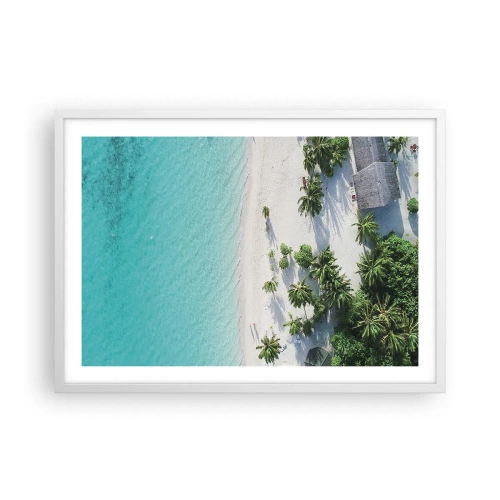 Poszter fekete keretben - Nyaralás a paradicsomban - 70x50 cm