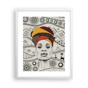 Poszter fekete keretben - Afrikai portré - 40x50 cm