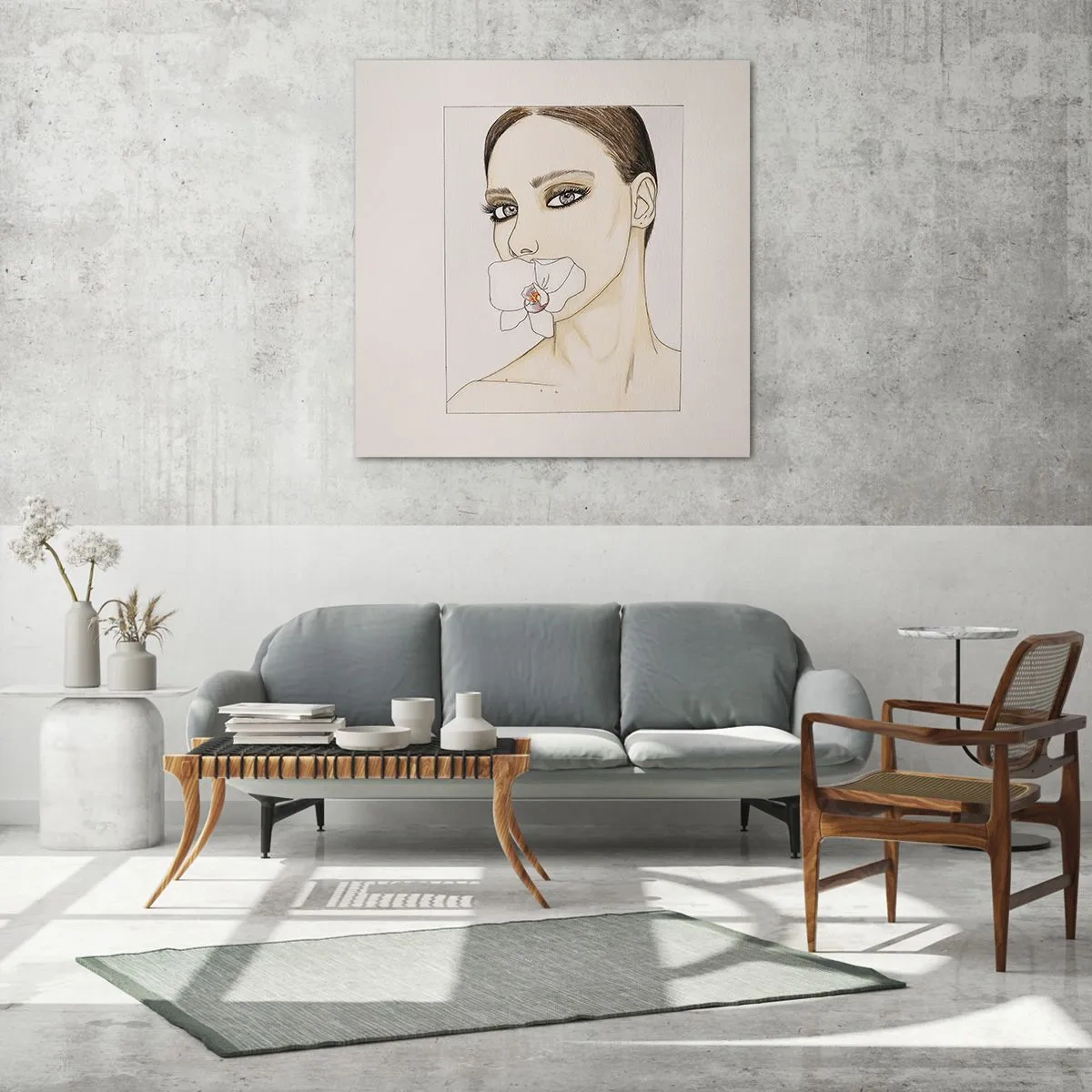 Üveg kép - Az elegancia és a szépség szimbóluma - 50x50 cm