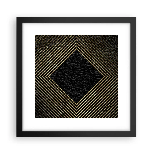 Poszter fehér keretben - Geometria glamour stílusban - 30x30 cm