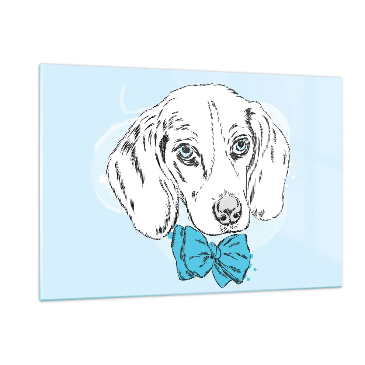 Üveg kép - Kutya elegancia - 120x80 cm