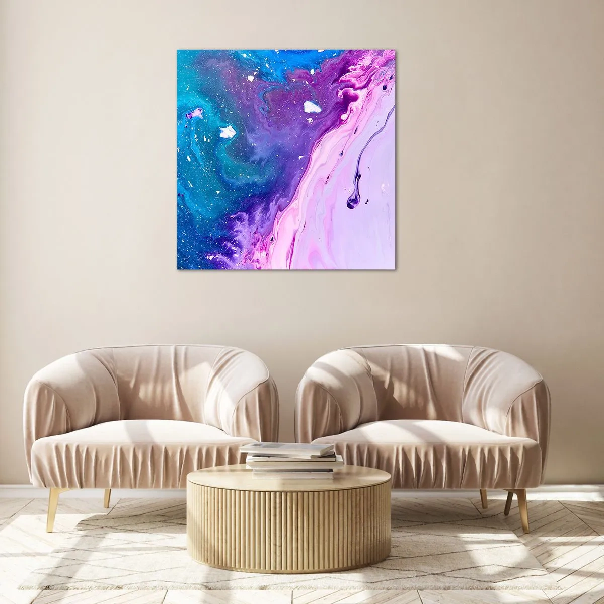 Üveg kép - Yin és yang - 70x70 cm