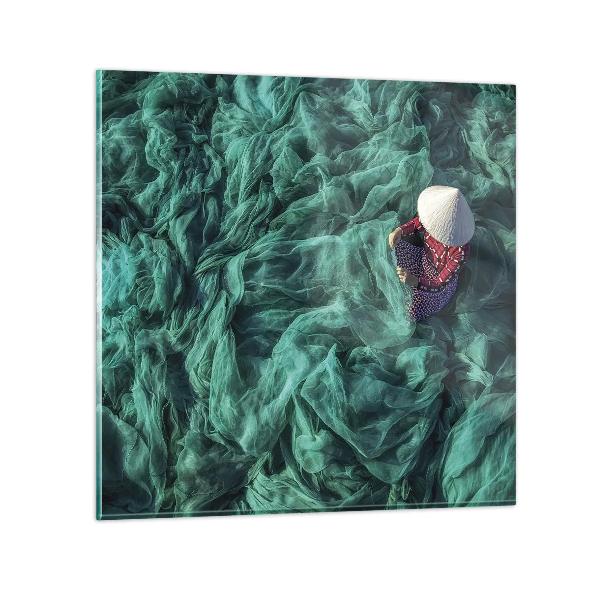 Üveg kép - A hálók tengerében - 40x40 cm