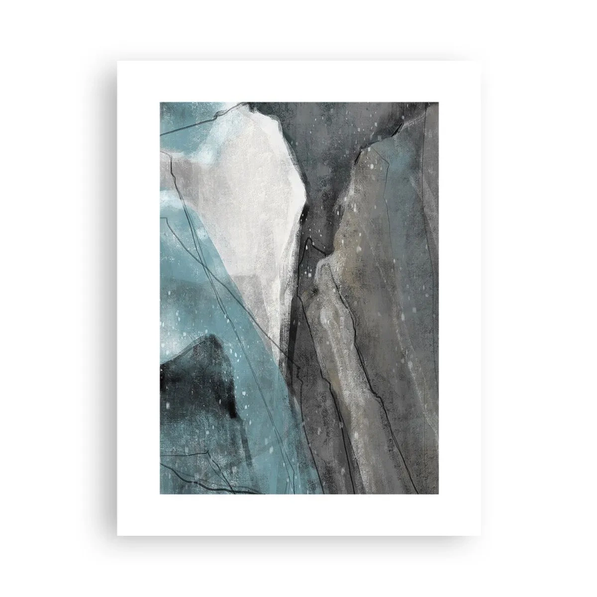 Poszter - Absztrakció: sziklák és jég - 30x40 cm