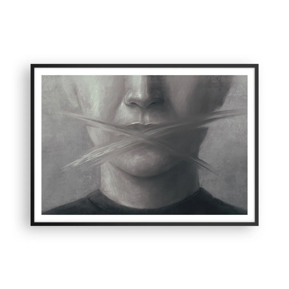 Poszter fehér keretben - Szó nélkül - 100x70 cm