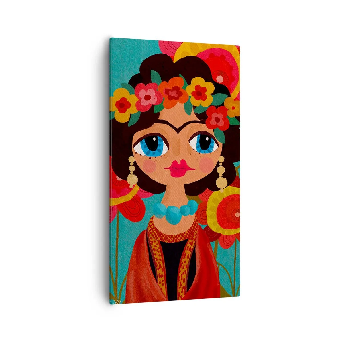 Vászonkép - A mákos leány - 55x100 cm