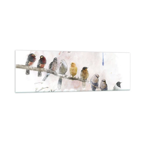 Üveg kép - Szárnyas találkozó - 160x50 cm