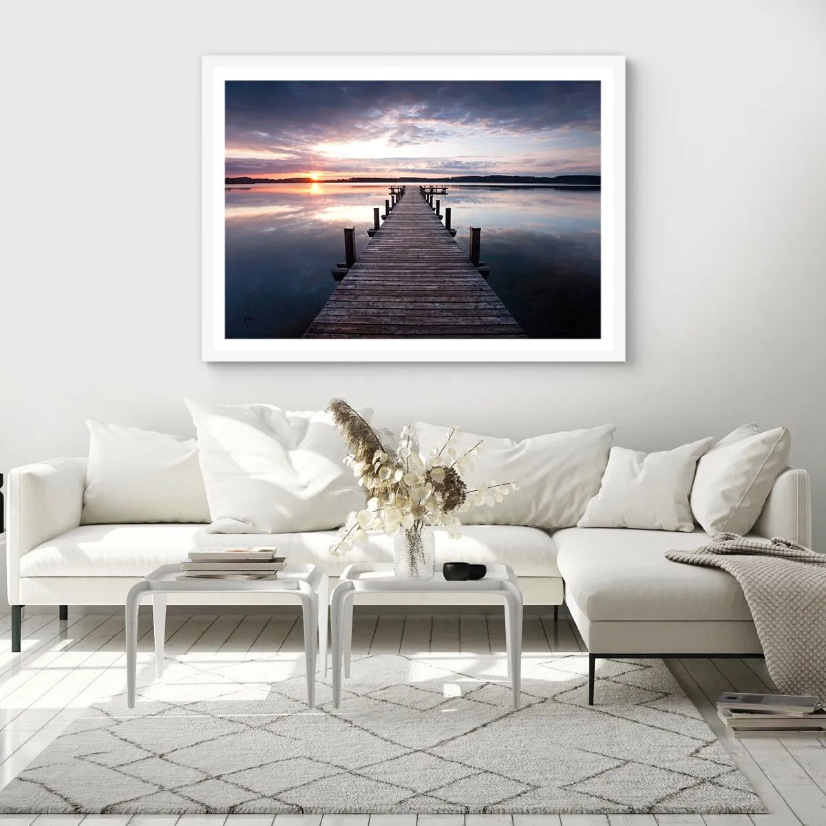 Poszter fekete keretben - Csendes határ a nappal és az éjszaka között - 100x70 cm