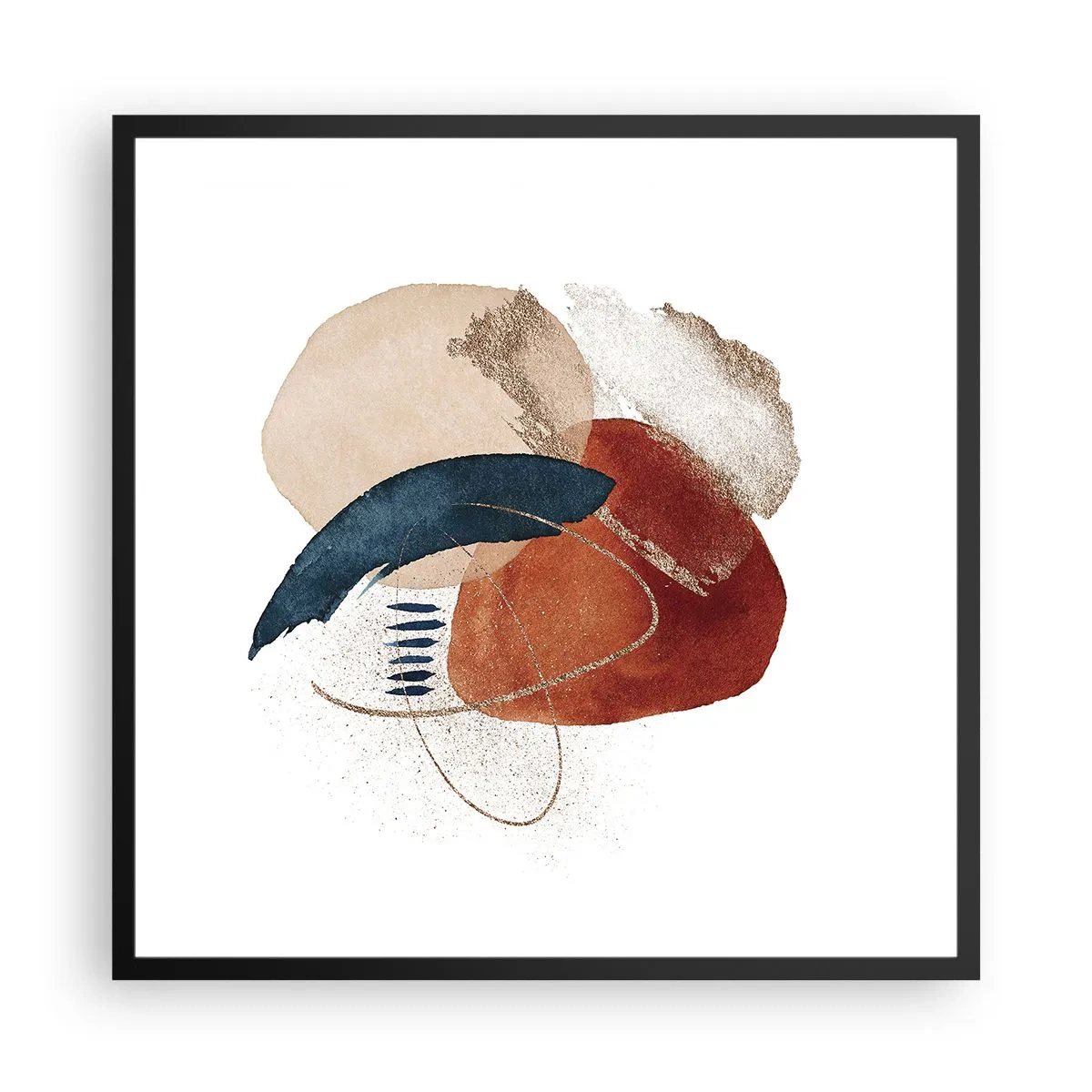 Poszter fehér keretben - Ovális kompozíció - 60x60 cm