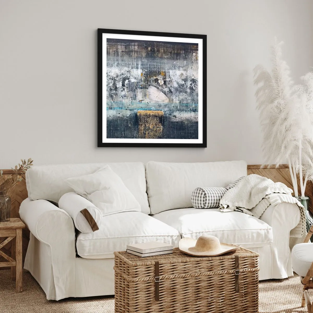 Poszter fehér keretben - Mint a jégen, mint a csomón - 30x30 cm