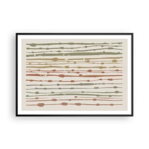 Poszter fehér keretben - Zenei színjegyzetelés - 100x70 cm