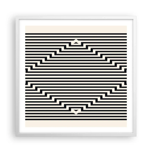 Poszter fekete keretben - Geometrikus illúzió - 60x60 cm