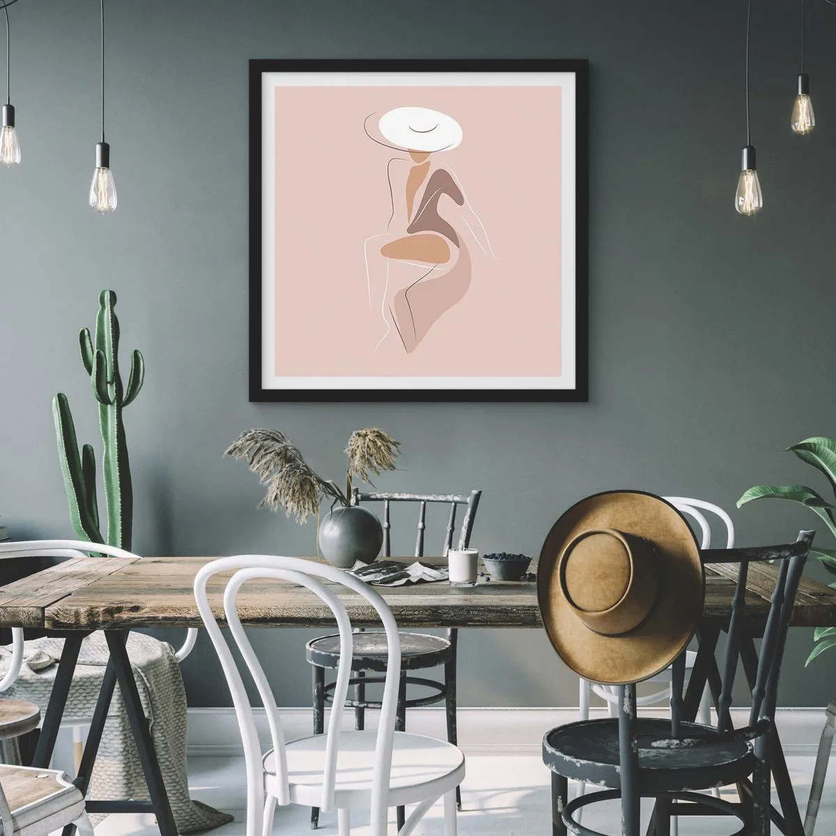 Poszter fehér keretben - Egy hölgynek lenni - 50x50 cm