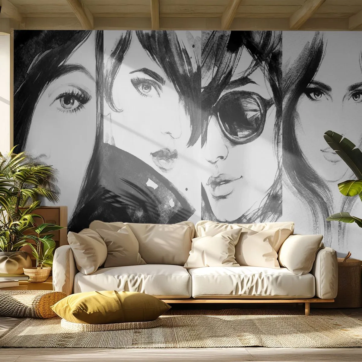 Fotótapéta Premium Canvas - A szépség megsokszorozódott - Nő, Női Szemek, Egy nő portréja - 100x70 cm